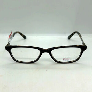 Chelsea Morgan CM2011BK Eyeglasses Frames Black Gold Tortoise NWT